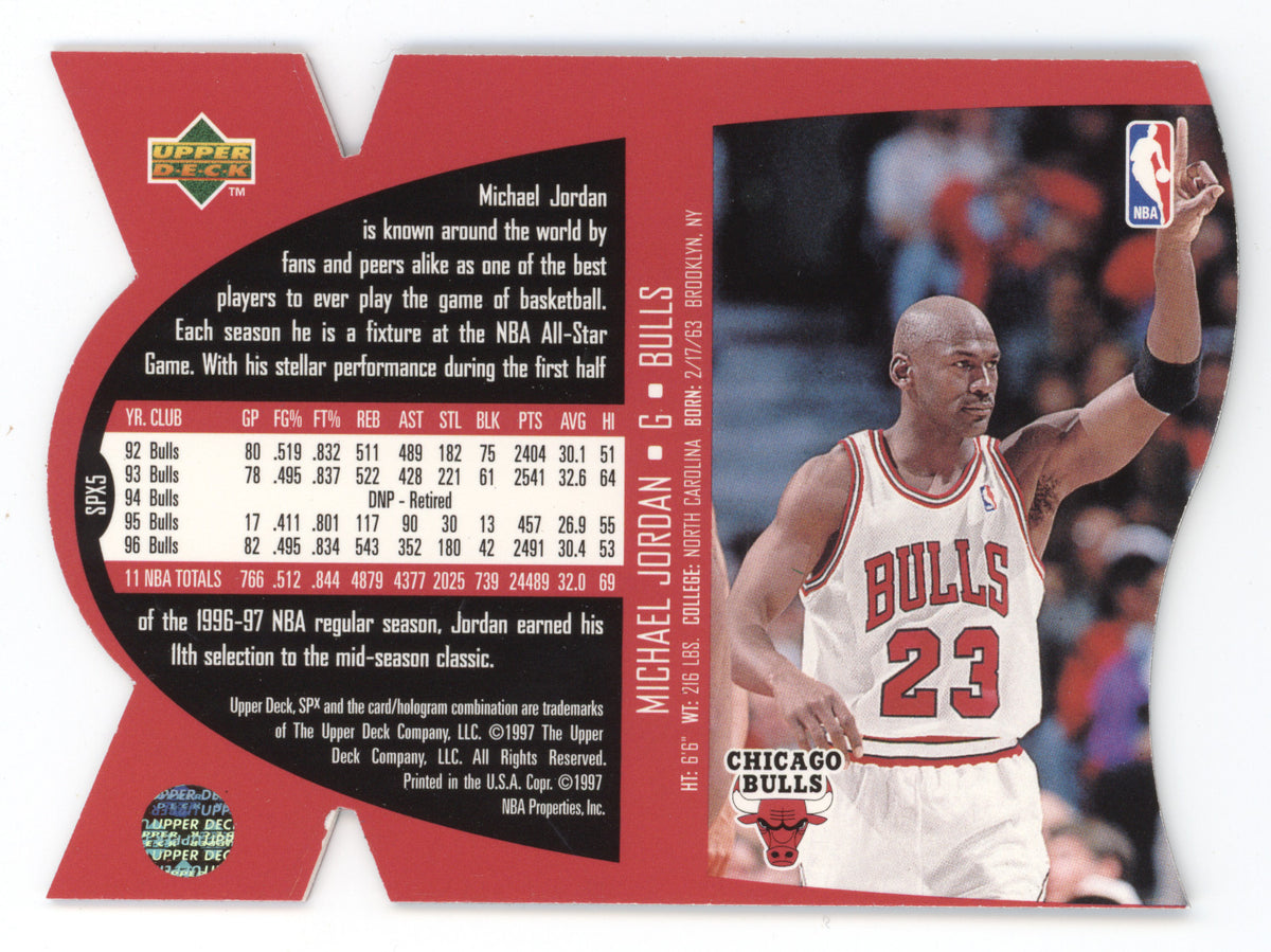 1997 Upper Deck SPx Michael Jordan #5 Die-Cut