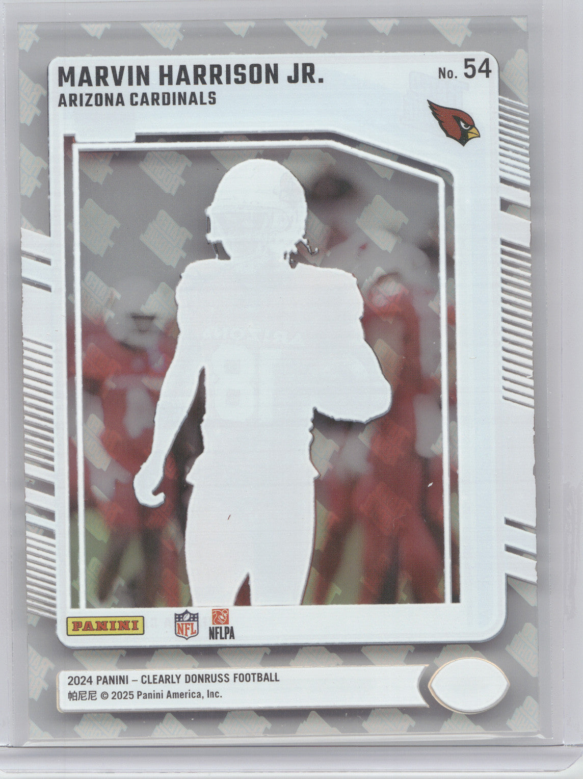 2024 Panini Clearly Donruss Marvin Harrison Jr. #54 Rated Rookie Logo