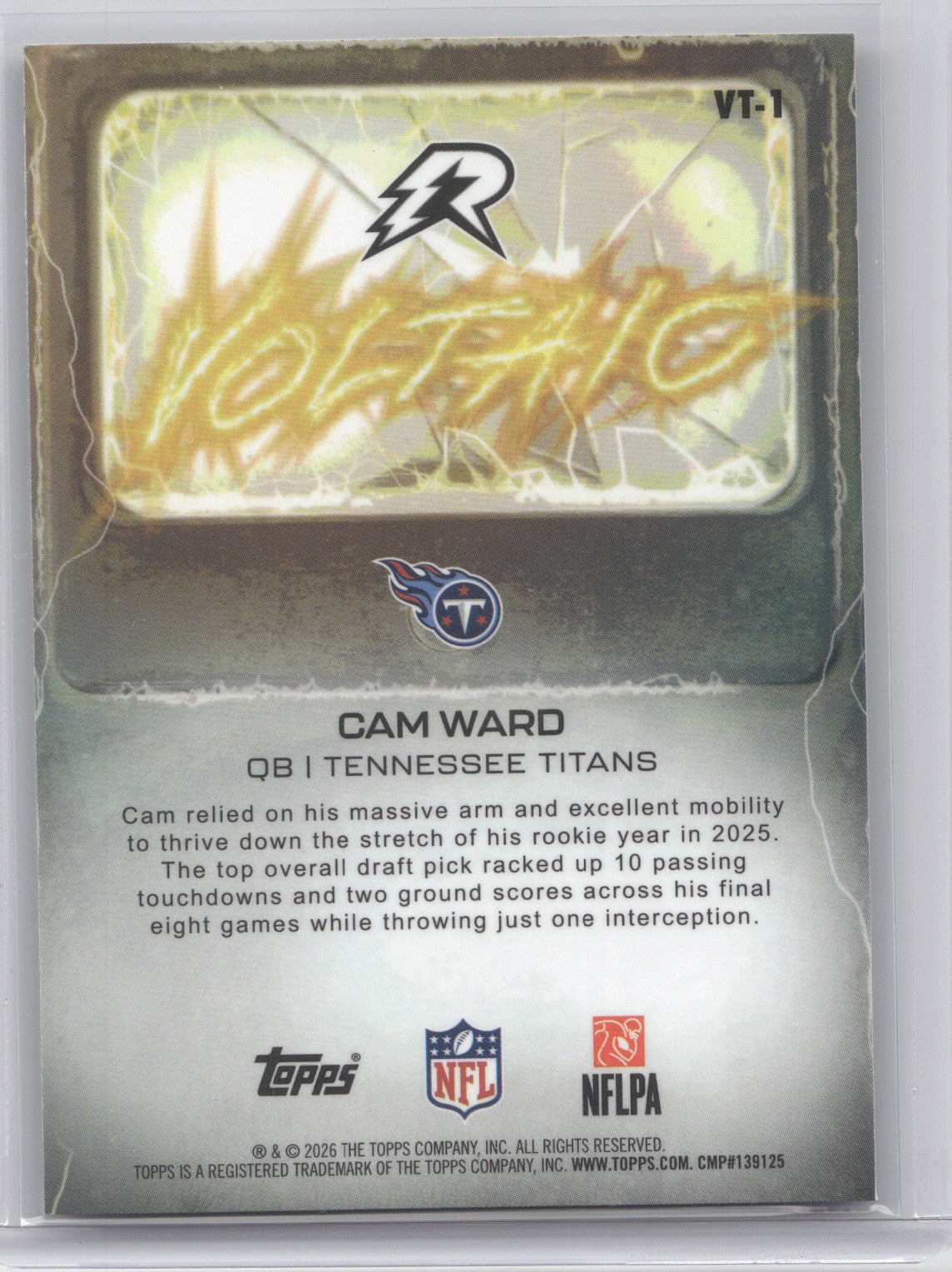 2025 Topps Resurgence Voltaic Cam Ward #VT-1 Bronze Surge 196/350 RC