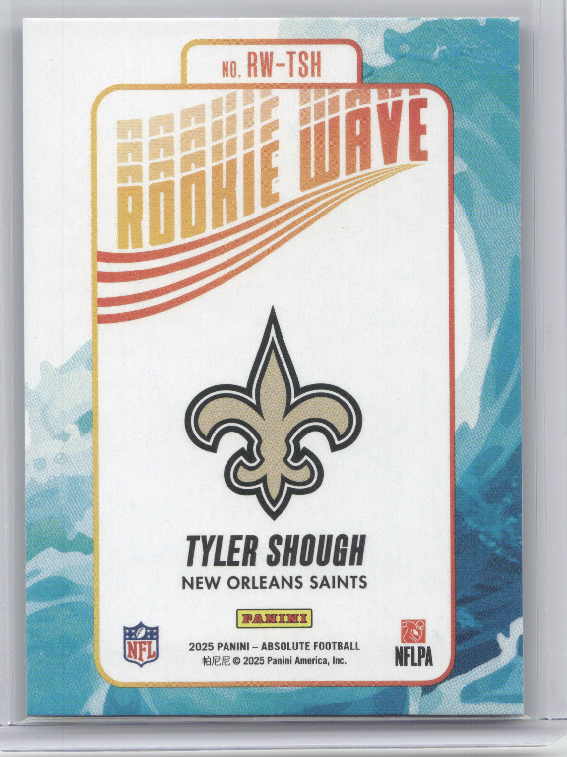 2025 Panini Absolute Rookie Wave Tyler Shough #RW-TSH Spectrum Blue RC 20/50