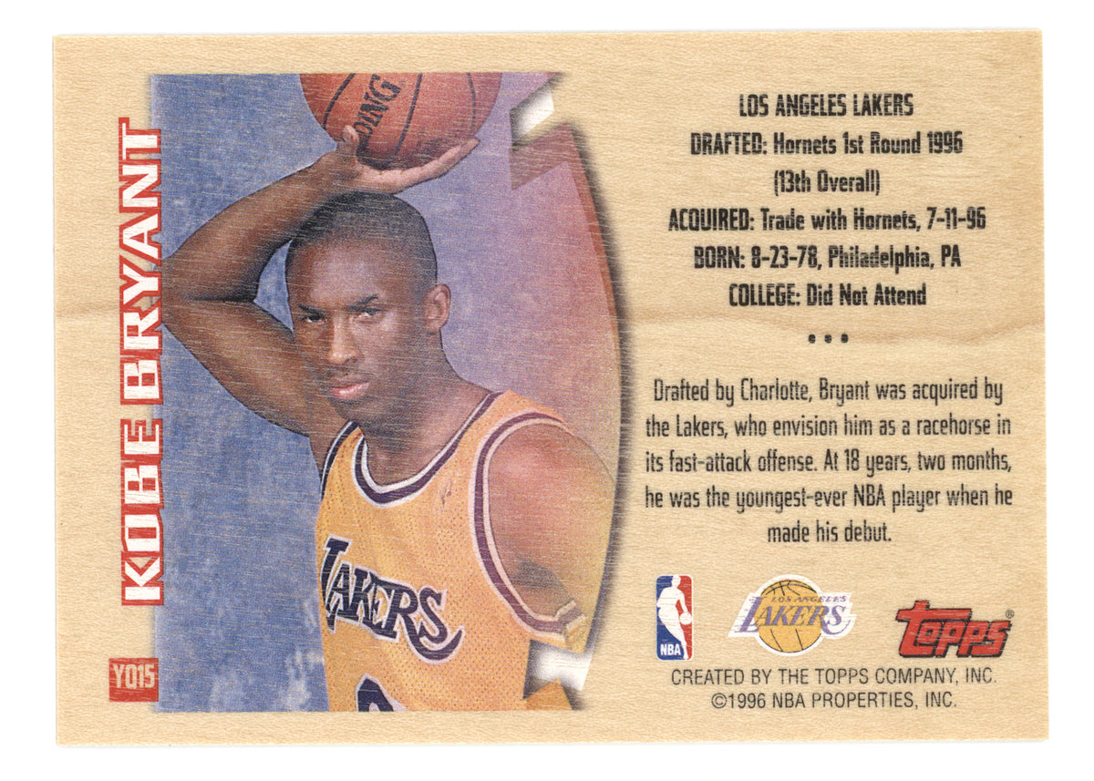 1996 Topps Youthquake Kobe Bryant #YQ15 RC