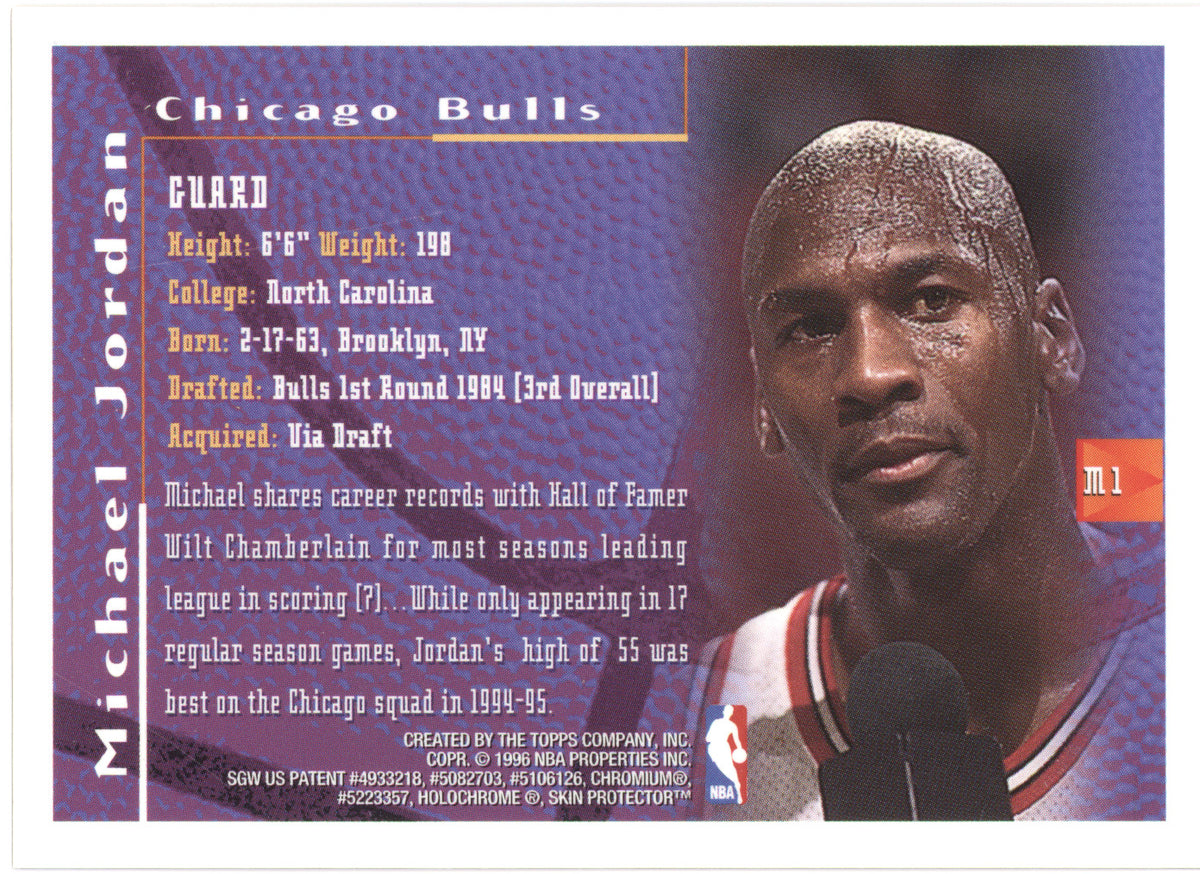 1995 Topps Finest Michael Jordan #M1