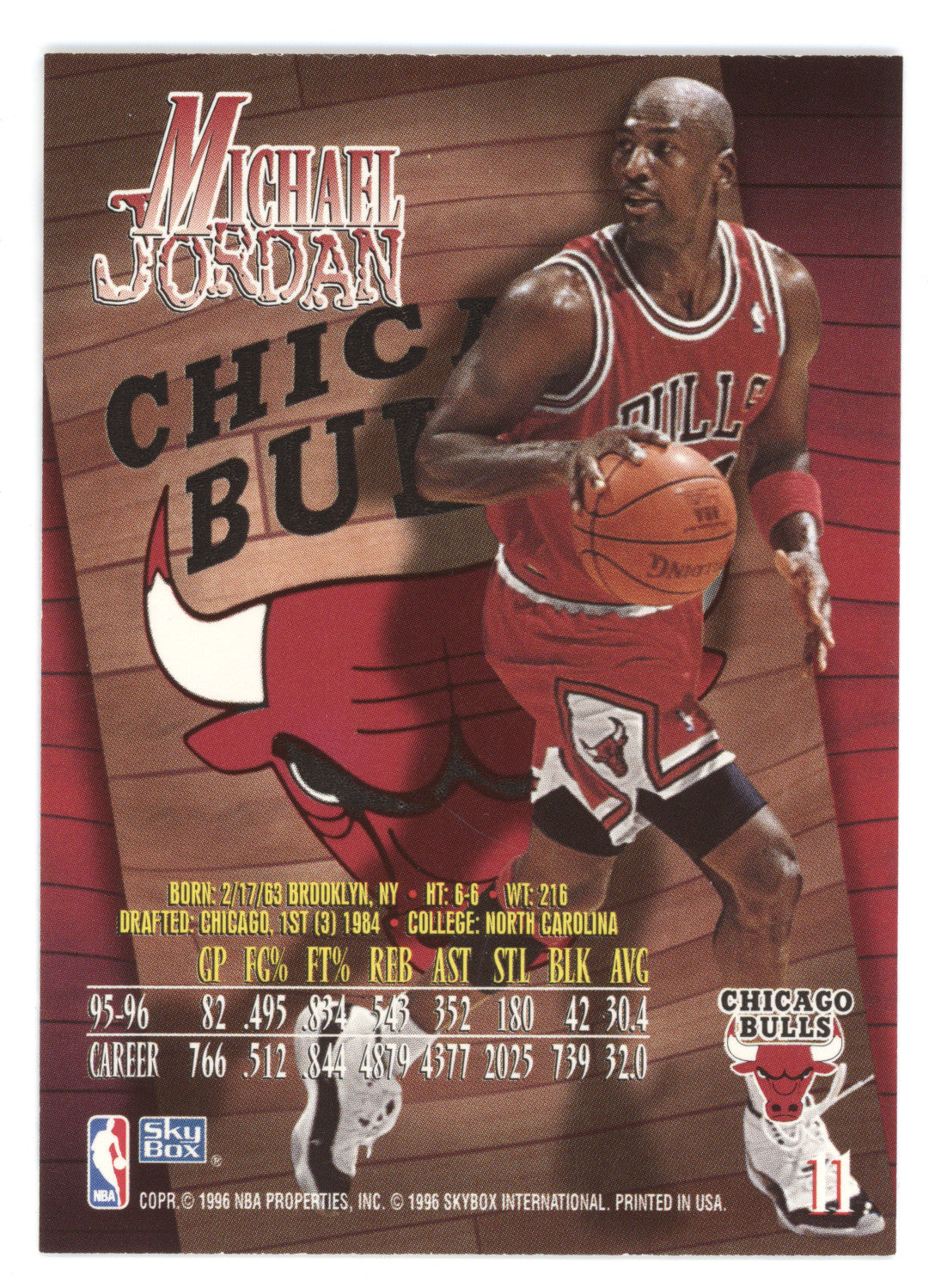 1996 SkyBox Z-Force Michael Jordan #11