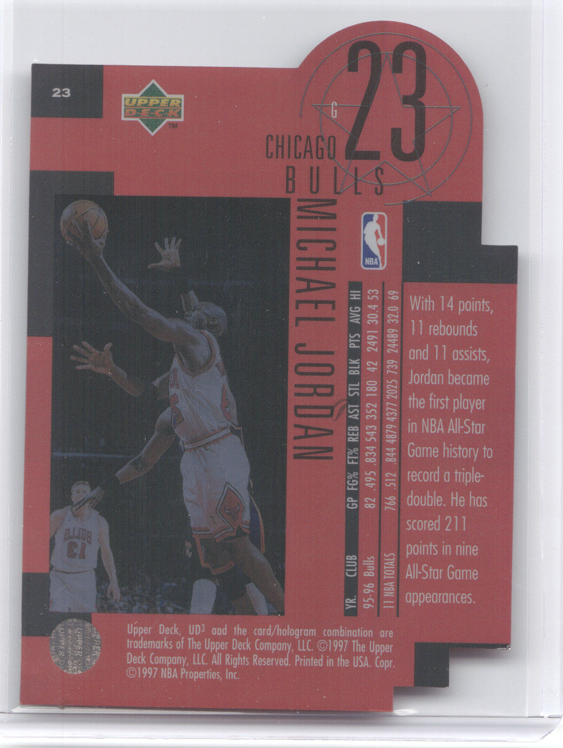1996 Upper Deck UD3 Star Focus Michael Jordan #23