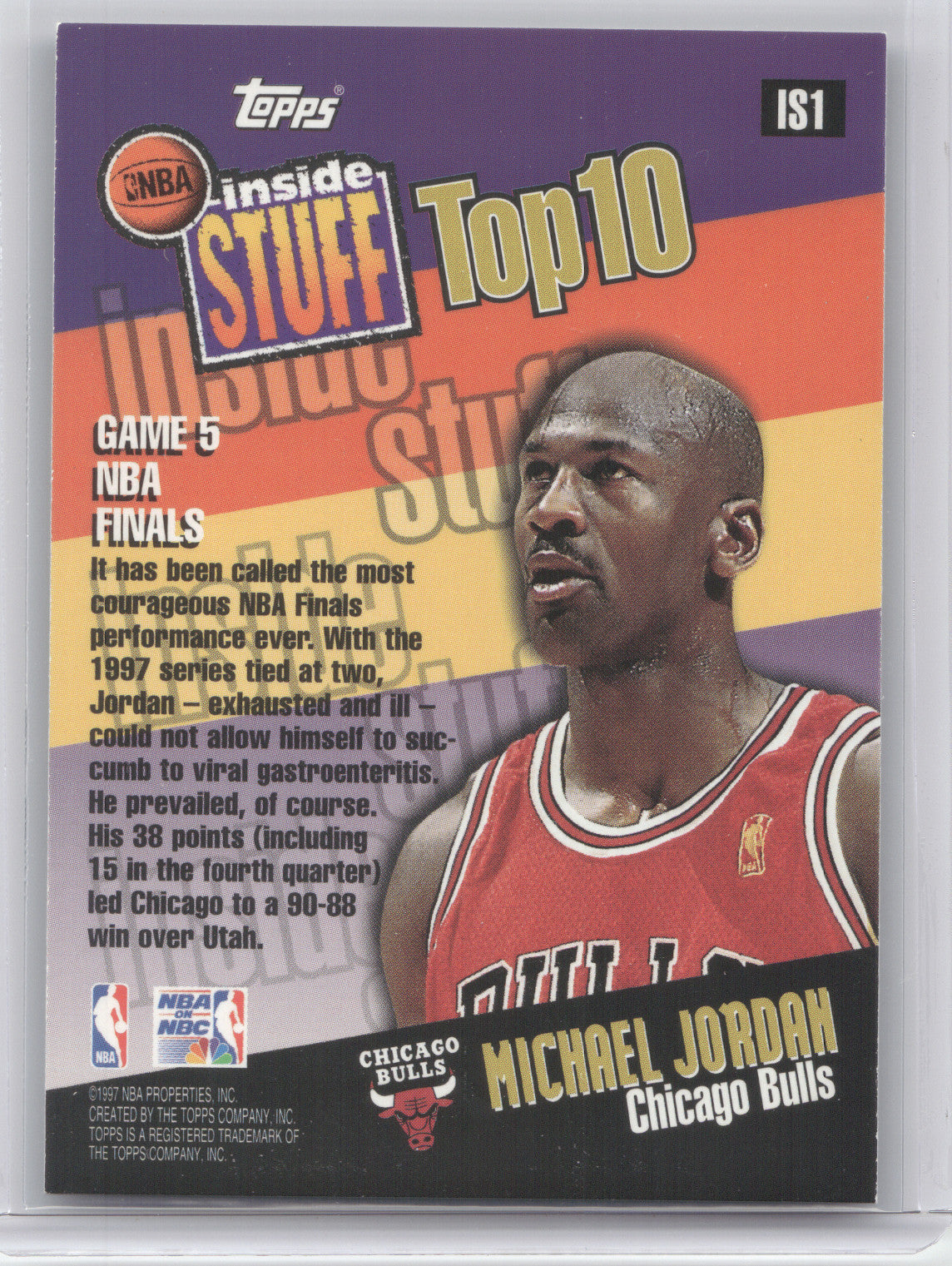 1997 Topps Inside Stuff Michael Jordan #IS1