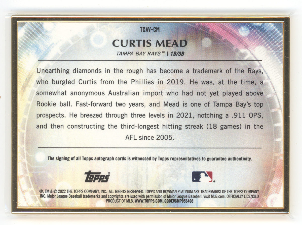 2022 Bowman Transcendent Autographs Curtis Mead #TCAV-CM Variation Emerald 2/5