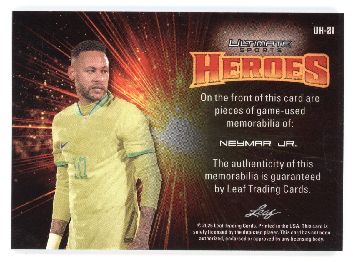 2024 Leaf Ultimate Sports Neymar Jr. #UH-21 Red Game-Used Memorabilia 2/4