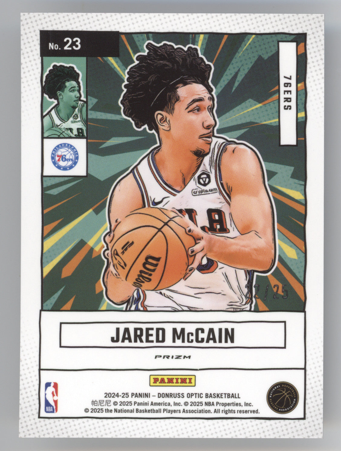 2025 Donruss Optic Net Marvels Jared McCain #23 Cracked Ice 22/25 RC