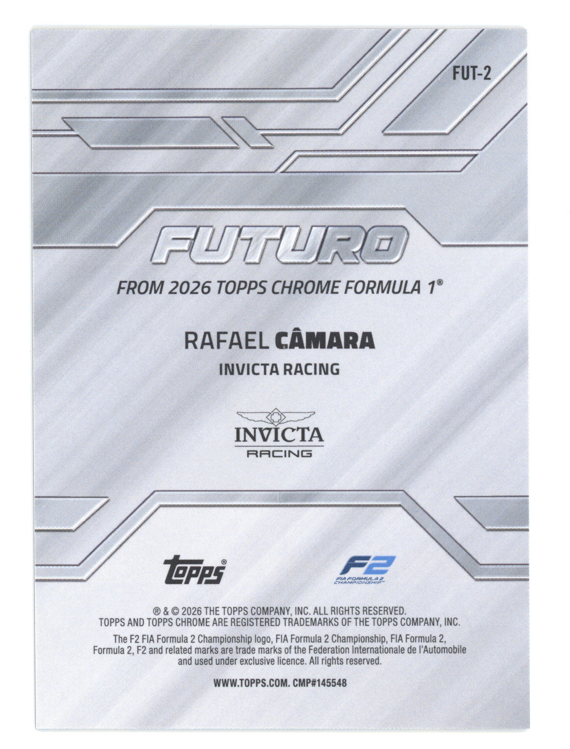 2026 Topps Chrome Formula 1 Rafael Câmara #FUT-2 Futuro