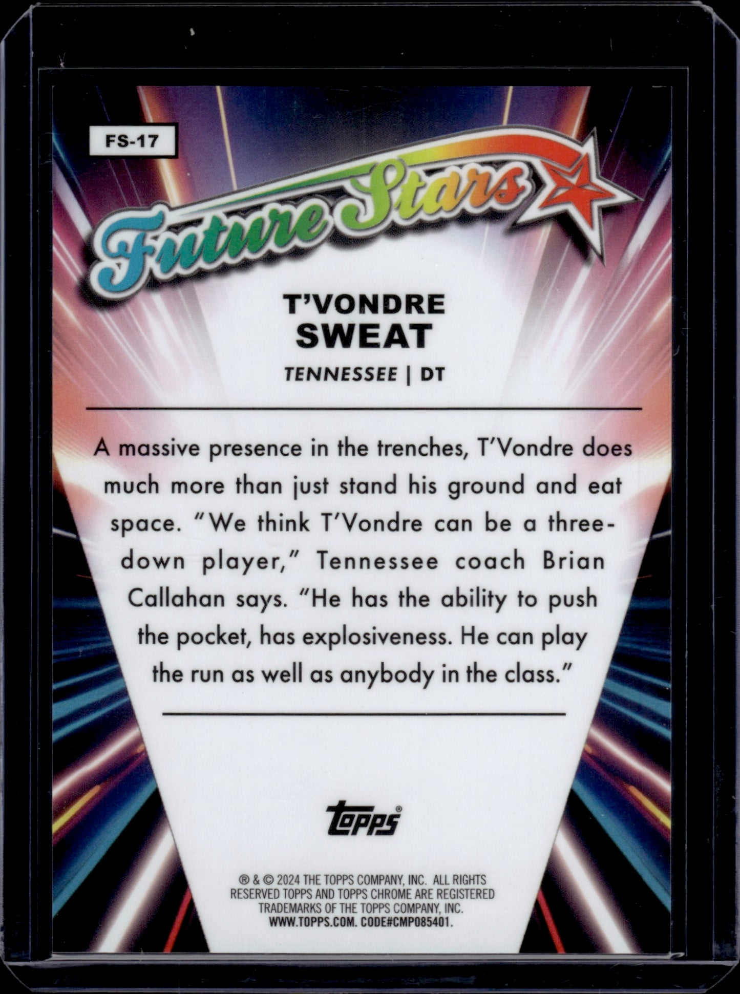 2024 Topps Chrome Future Stars T'Vondre Sweat #FS-17 04/25