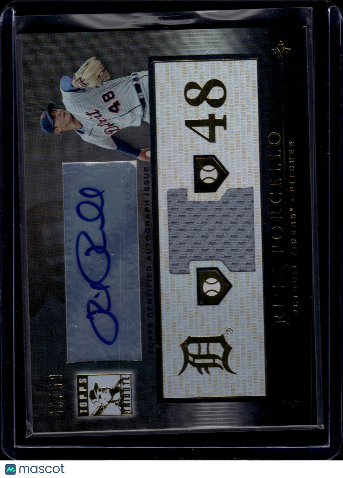 2010 Topps Tribute Rick Porcello #TAR-RP 49/50 Autograph Memorabilia