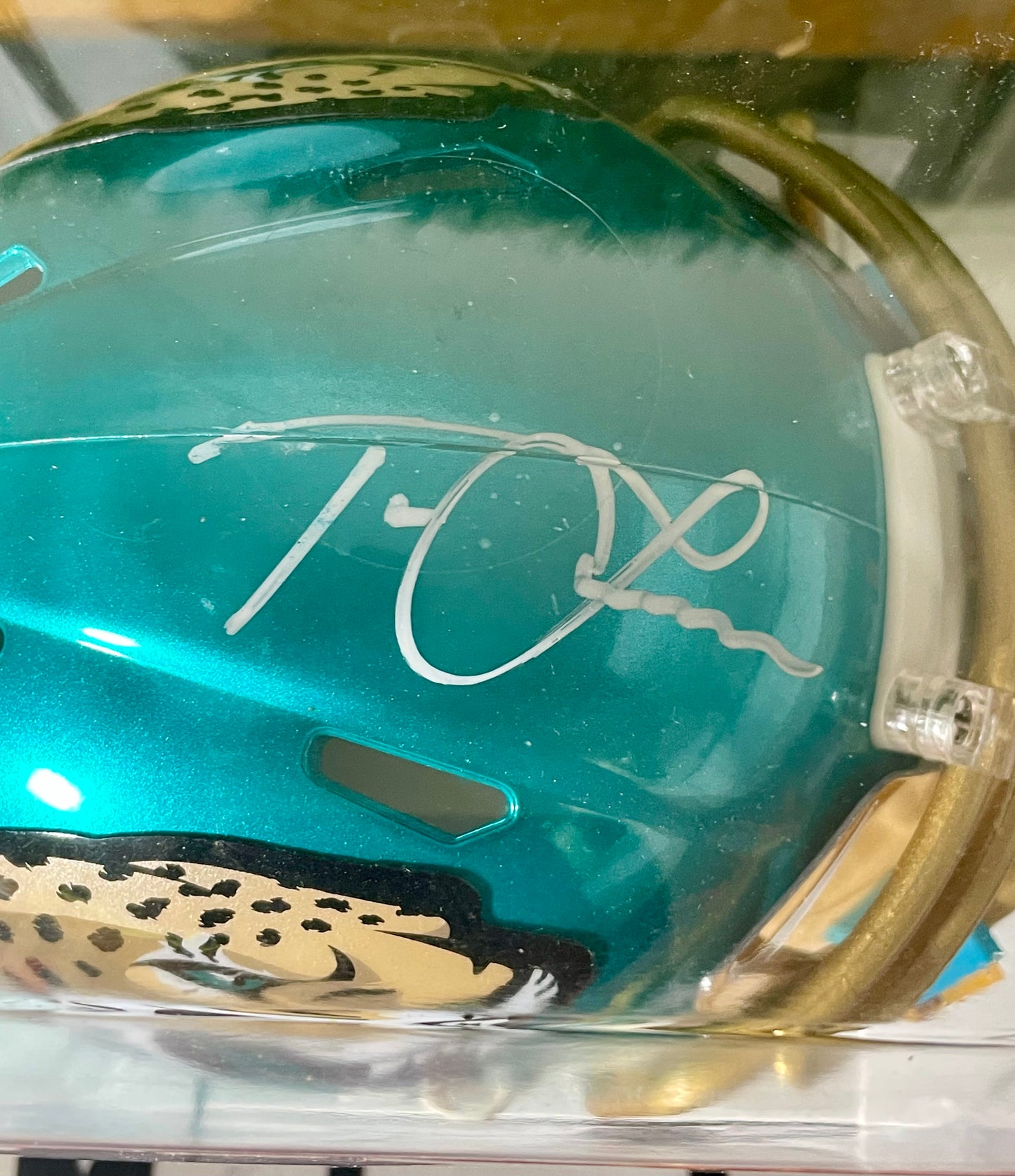 Trevor Lawrence Jacksonville Jaguars Autographed Flash Football Mini Helmet