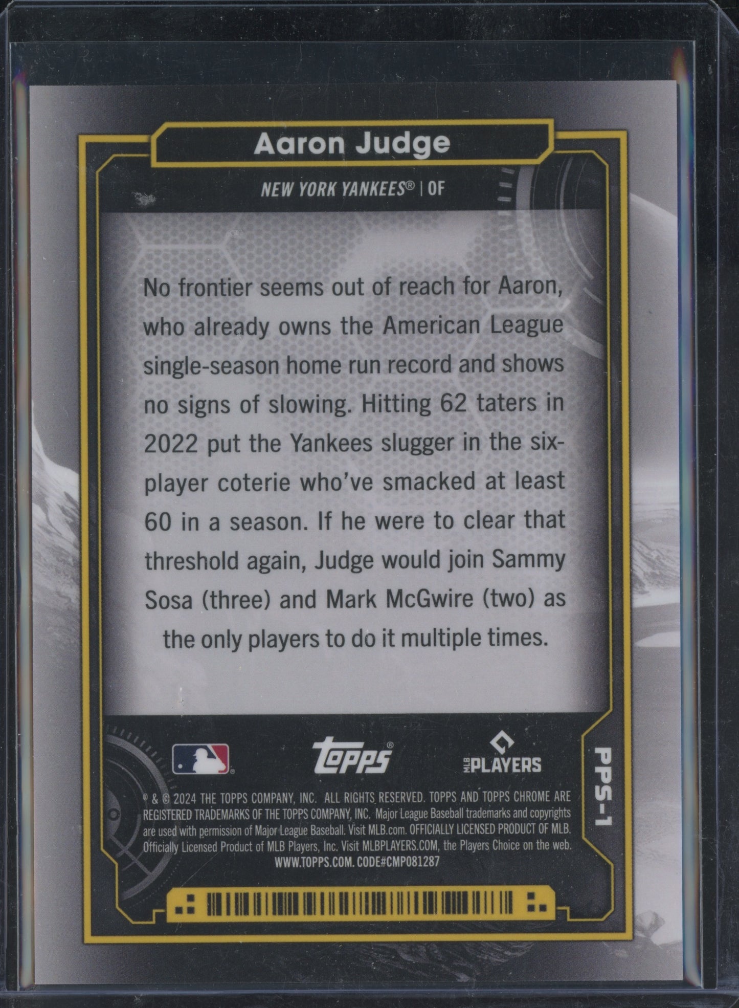 2024 Topps Chrome Planetary Pursuit Aaron Judge #PPS-1