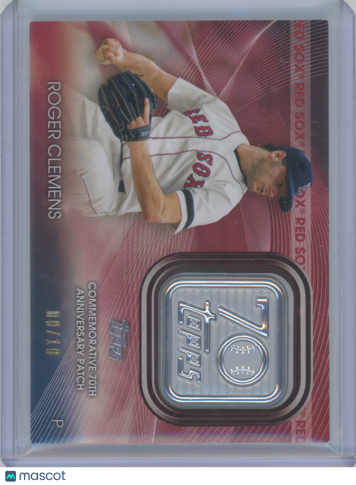 2021 Topps 70th Anniversary Patch Roger Clemens #T70P-RCL 08/10