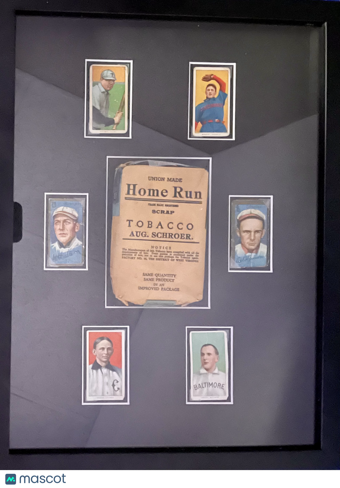 Home Run Tobacco 1909-1911 Mattern, Freeman, Paskert, Harmon, Kruger, Cassidy