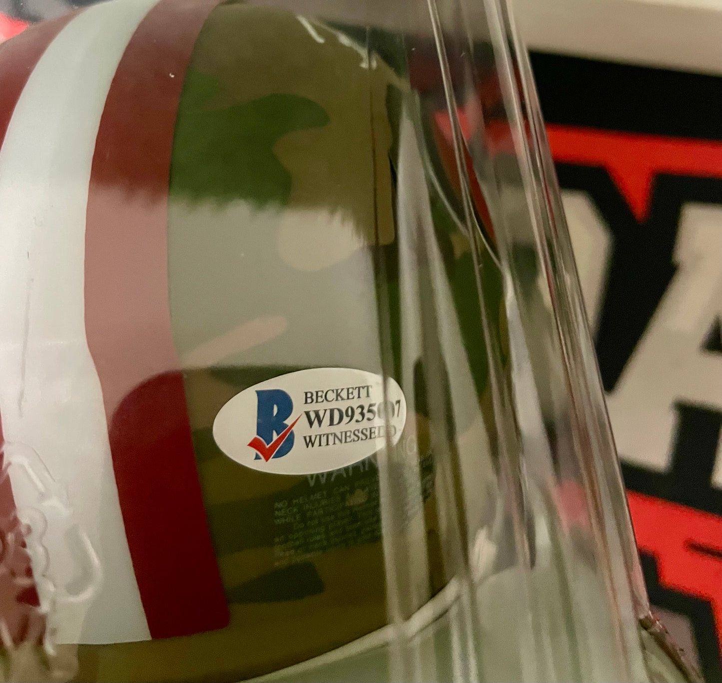 Jerry Rice San Francisco 49ers Autographed Camo Alternate Football Mini Helmet
