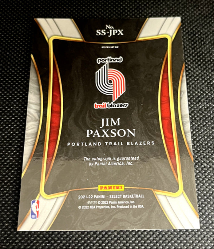 2021-22 Panini Select Signature Selections Jim Paxson Auto