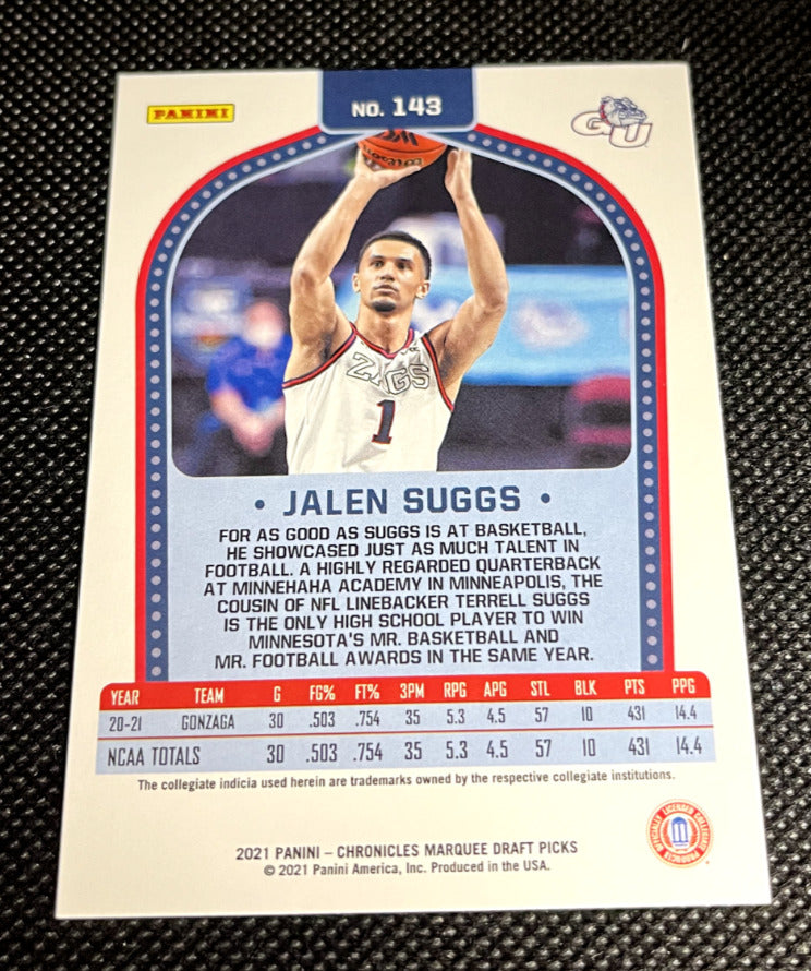 2021-22 Chronicles Draft Picks Marquee Jalen Suggs Rookie