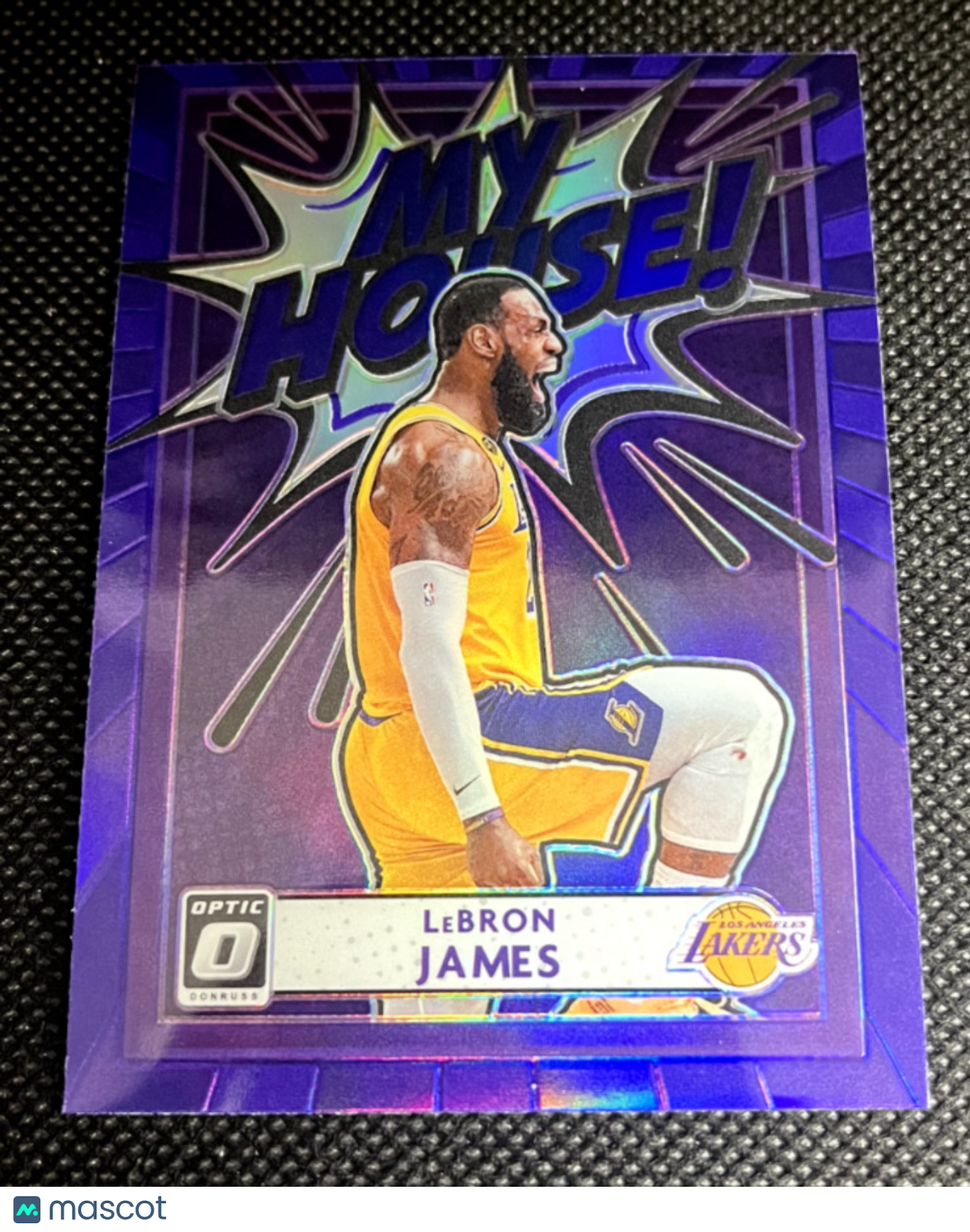 2020-21 Panini Donruss Optic LeBron James My House Purple Prizm Holo
