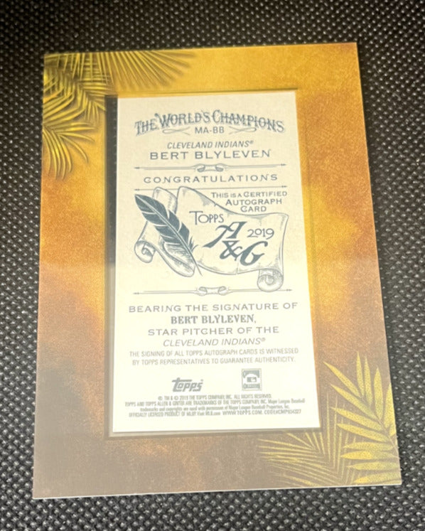 2019 Topps Allen and Ginter Framed Mini Autographs Bert Blyleven
