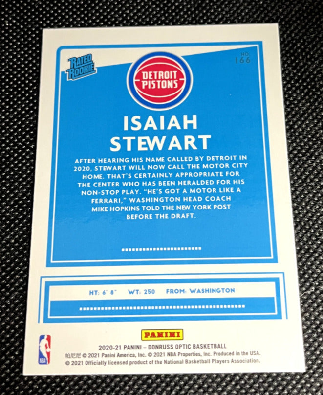 2020-21 Panini Donruss Optic Rated Rookie Isaiah Stewart