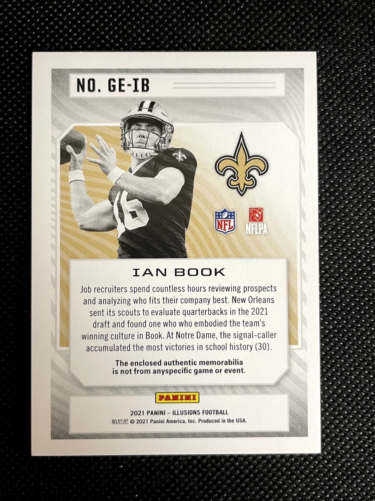 2021 Illusions Ian Book Great Expectations Patch Rookie