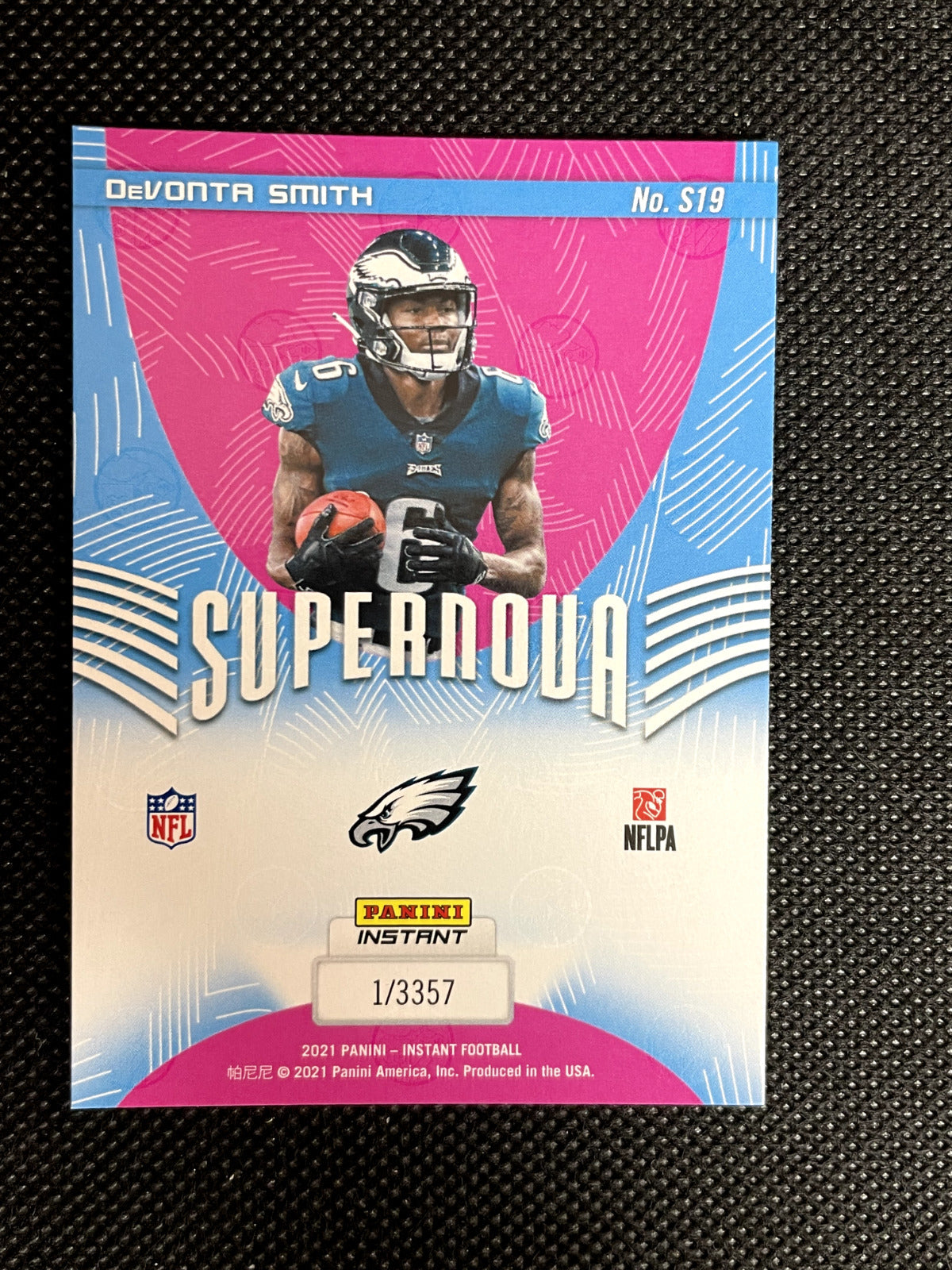 DeVonta Smith 2021 Panini Instant /3357 Supernova Rookie