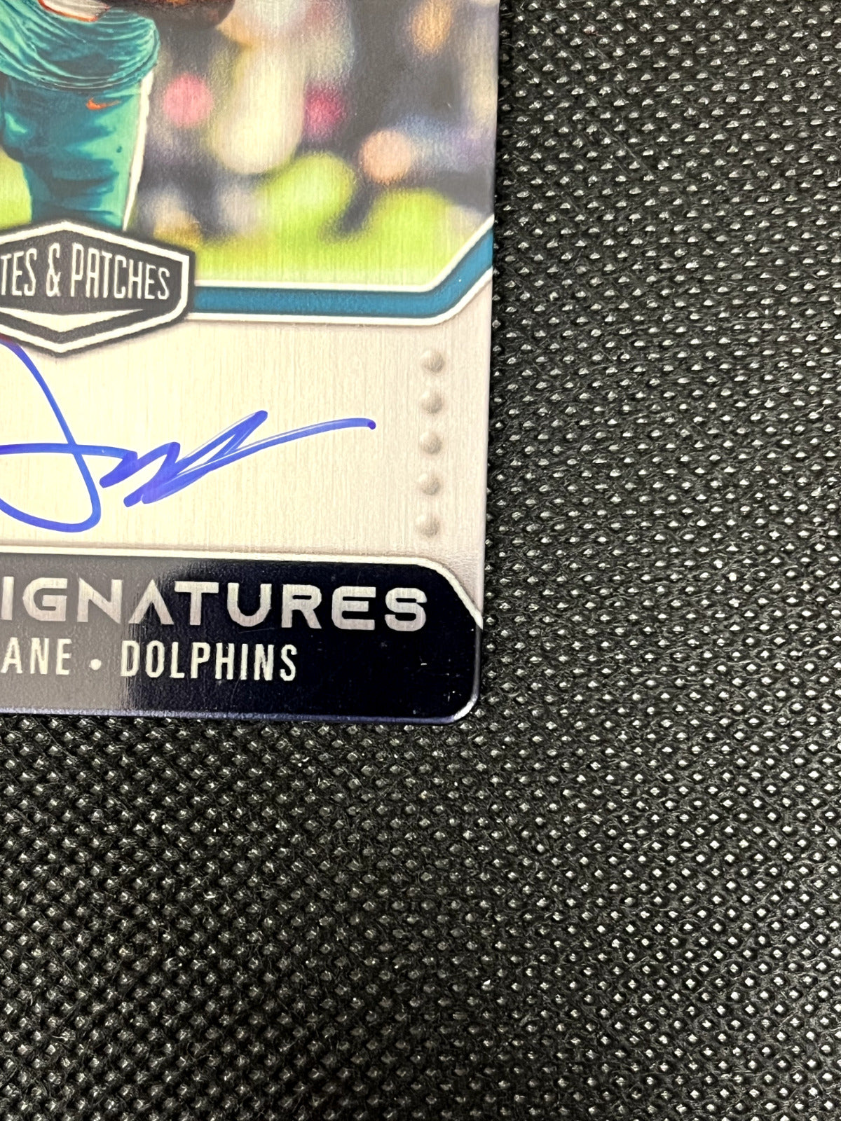 2023 Plates & Patches Devon Achane Steel Signatures Rookie Auto /300