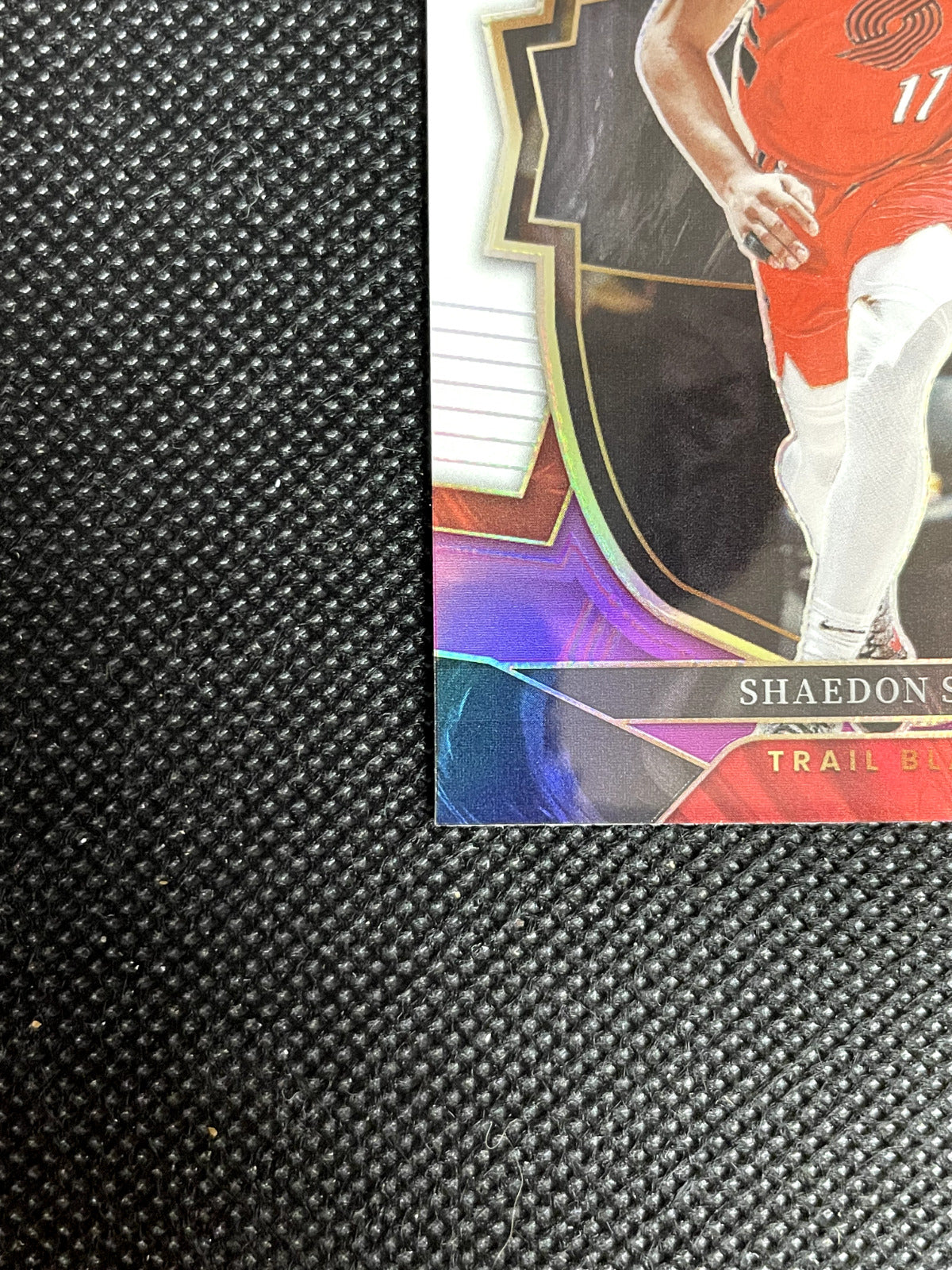 2022-23 Panini Select Shaedon Sharpe Green White Purple Prizm Rookie
