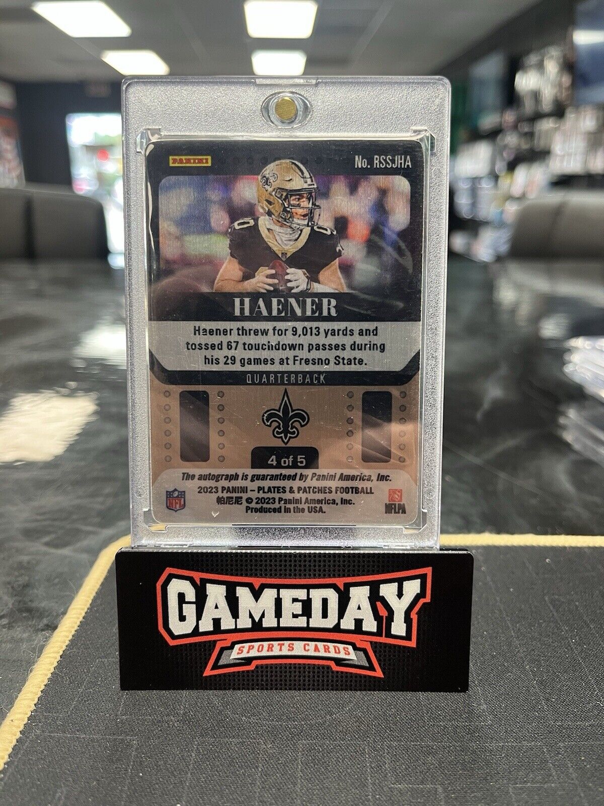 2023 Panini Plates & Patches Jake Haener Steel Signatures Auto /5