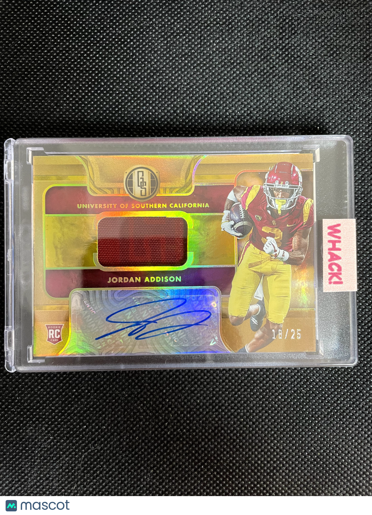 2023 Panini Chronicles Jordan Addison Gold Standard Rookie Patch Auto 18/25