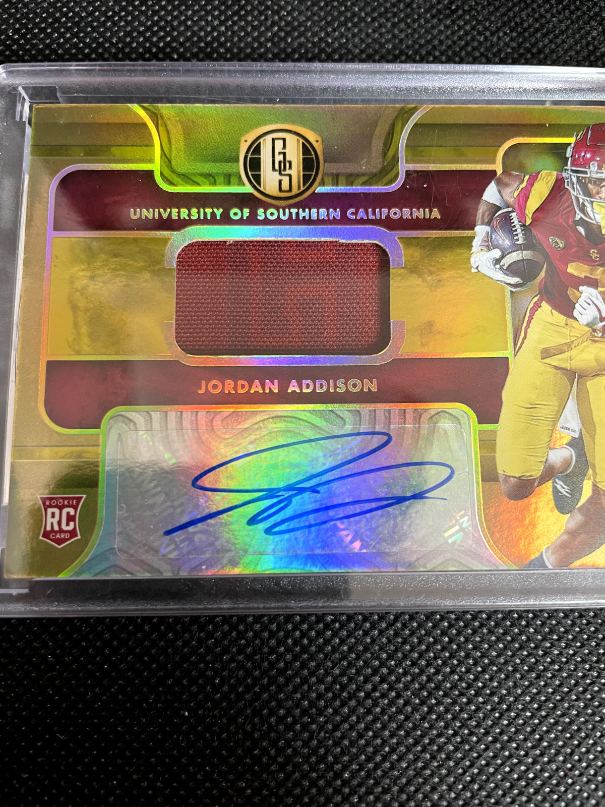 2023 Panini Chronicles Jordan Addison Gold Standard Rookie Patch Auto 18/25