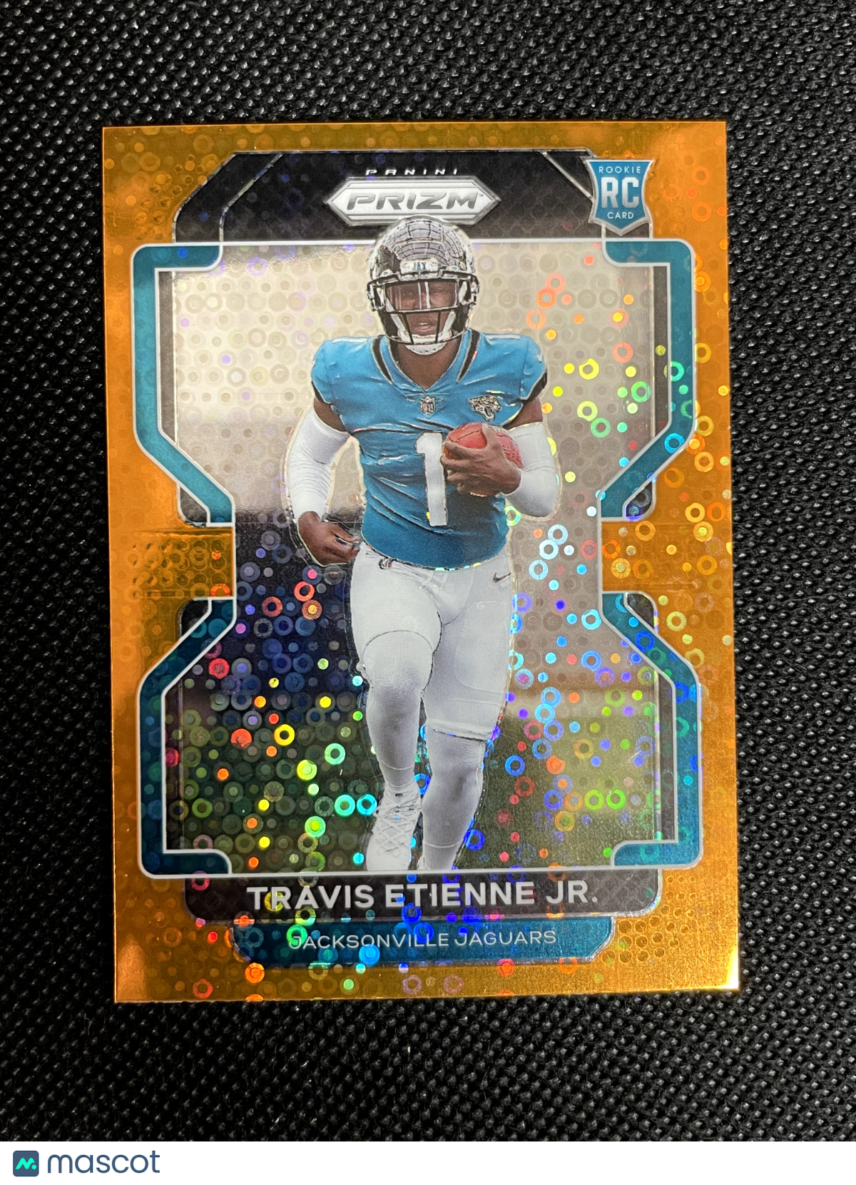 2021 Panini Prizm Travis Etienne Jr Orange Disco Prizm Rookie Jaguars
