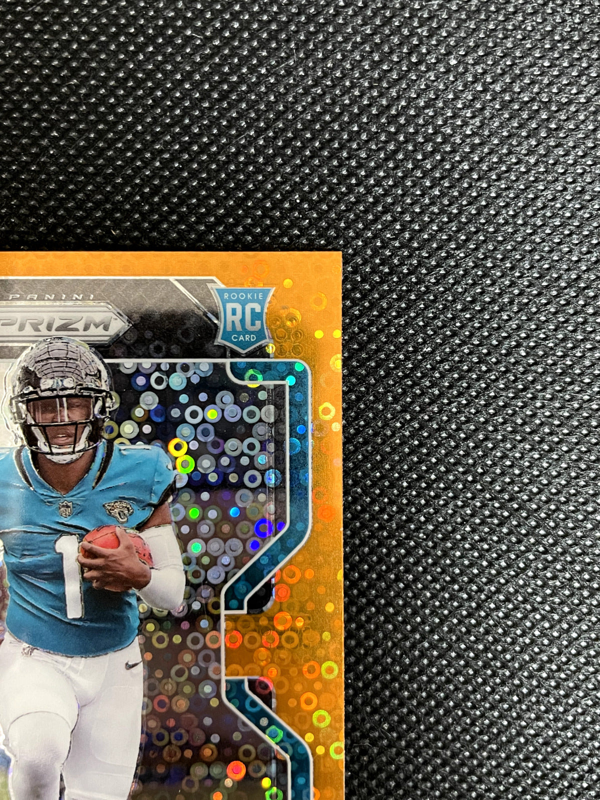 2021 Panini Prizm Travis Etienne Jr Orange Disco Prizm Rookie Jaguars