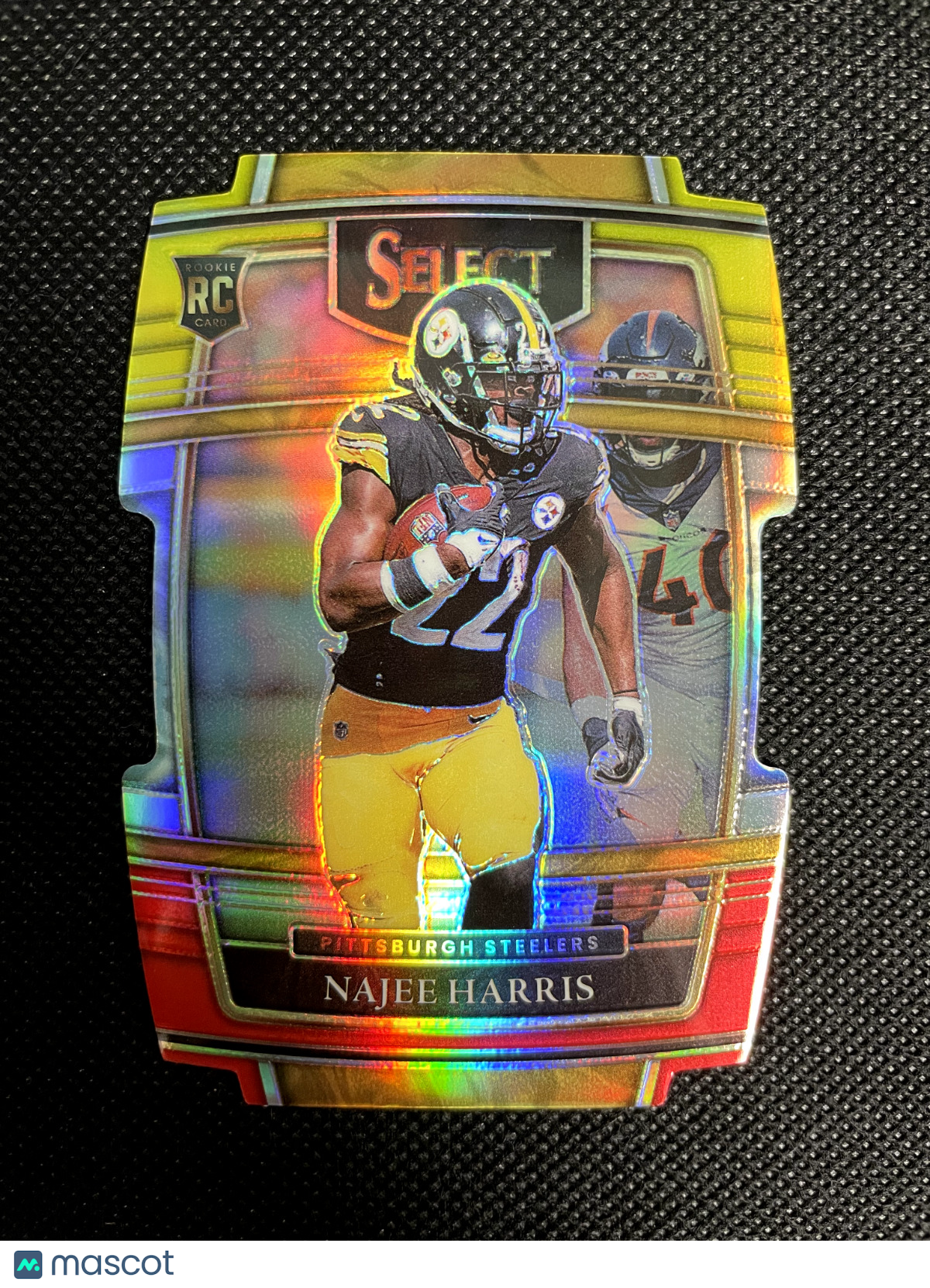2021 Najee Harris Select Red/Yellow Prizm Die-Cut Concourse Steelers Rookie
