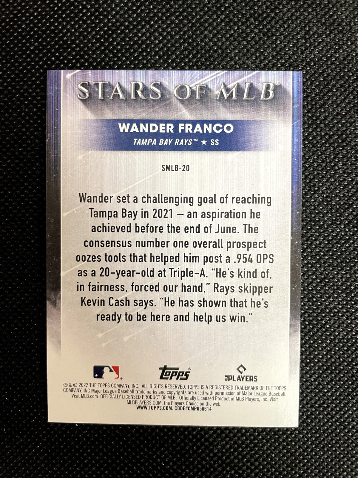 2022 Topps Wander Franco Stars Of The MLB Rookie Rays
