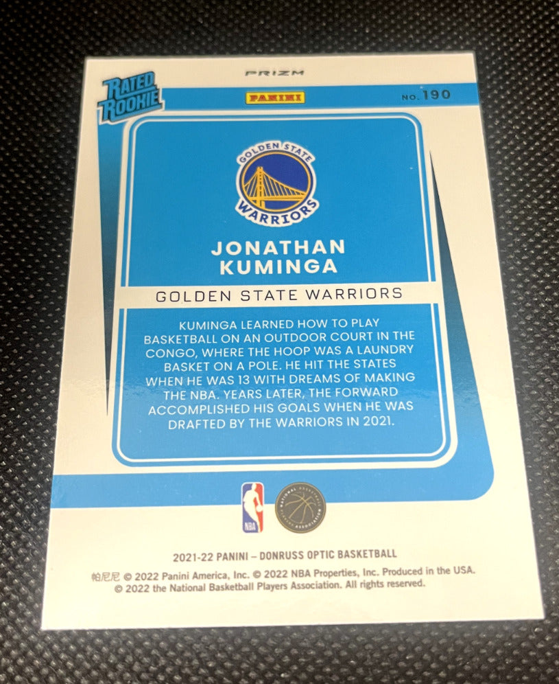 2022 Donruss Optic Jonathan Kuminga Purple Prizm