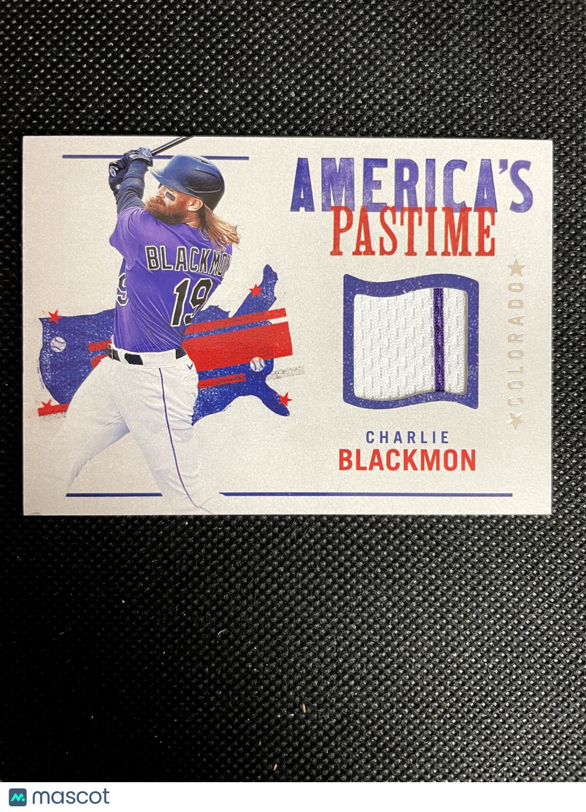 2022 Panini Chronicles Charlie Blackmon America’s Pastime Jersey Relic