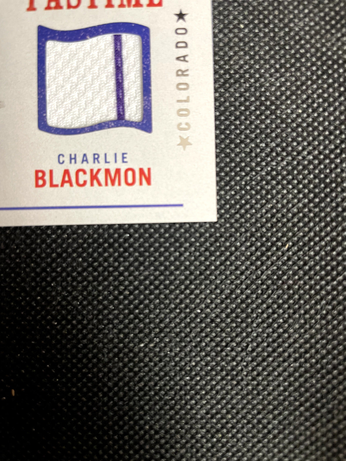 2022 Panini Chronicles Charlie Blackmon America’s Pastime Jersey Relic