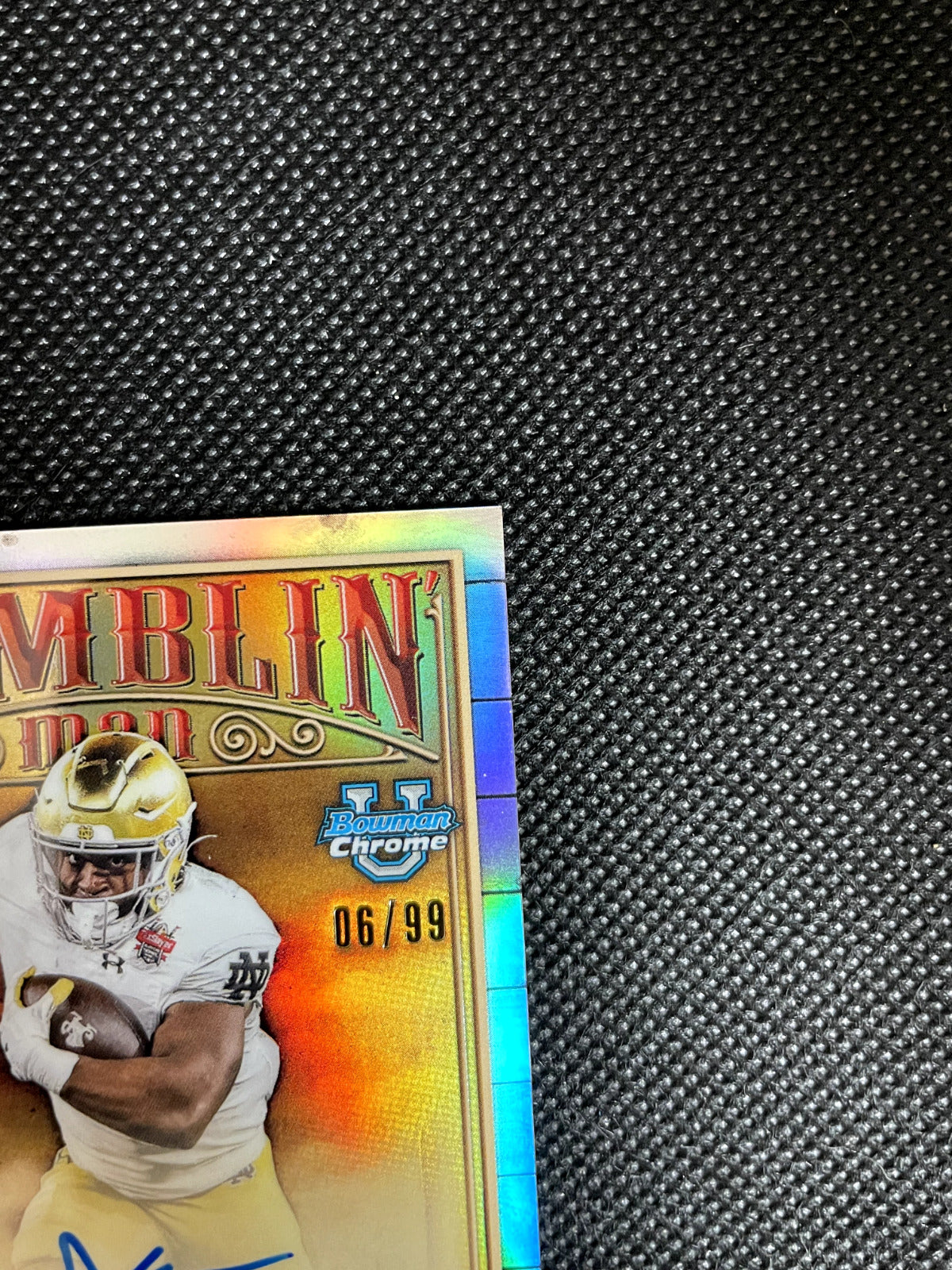 2023 Bowman Chrome Audric Estime Ramblin' Man Auto 06/99 Notre Dame