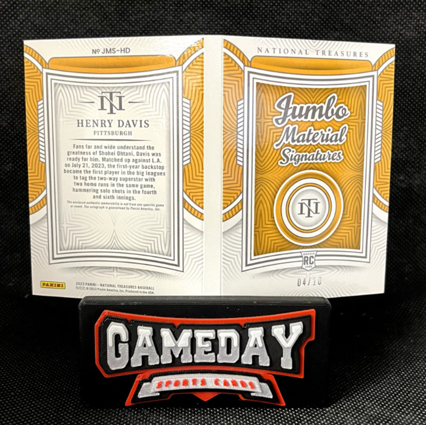 2023 Panini National Treasures Henry Davis Patch Auto Booklet /10