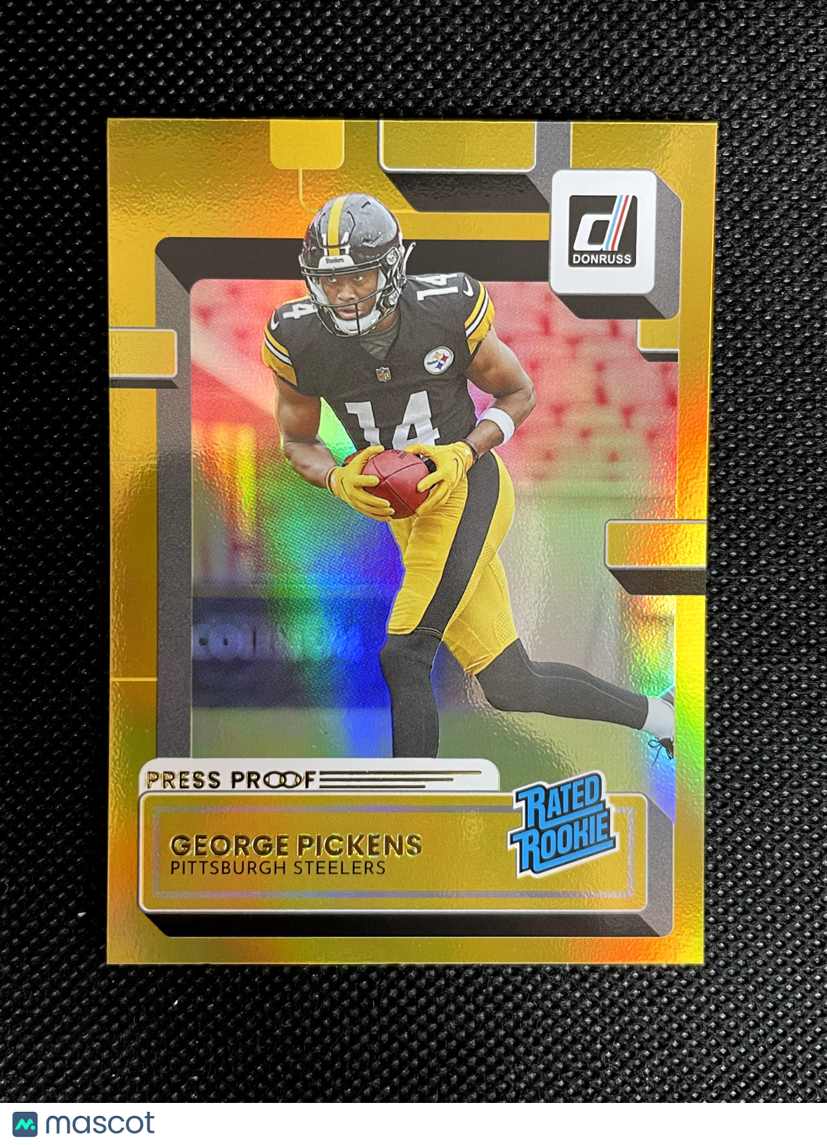 2022 Donruss George Pickens Press Proof Premium Stock Rated Rookie Steelers