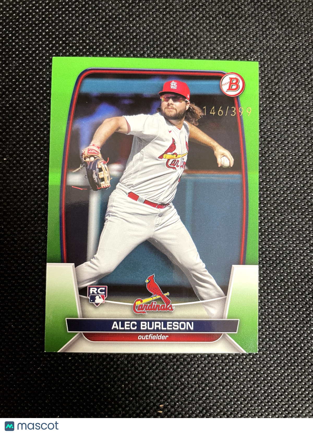 2023 Bowman Alec Burleson Lime Green Rookie 146/399