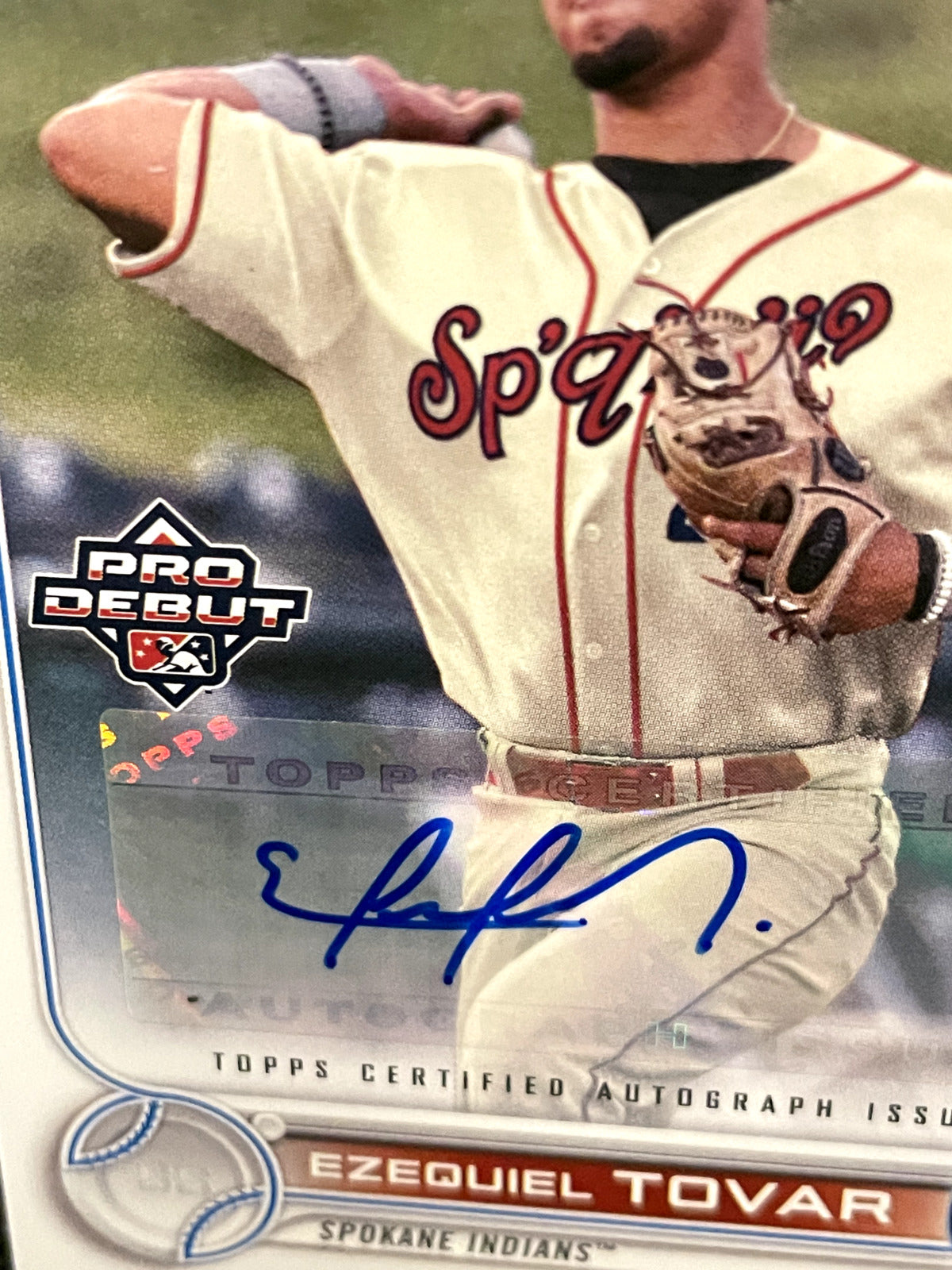 2022 Topps Pro Debut Ezequiel Tovar Rookie Autograph