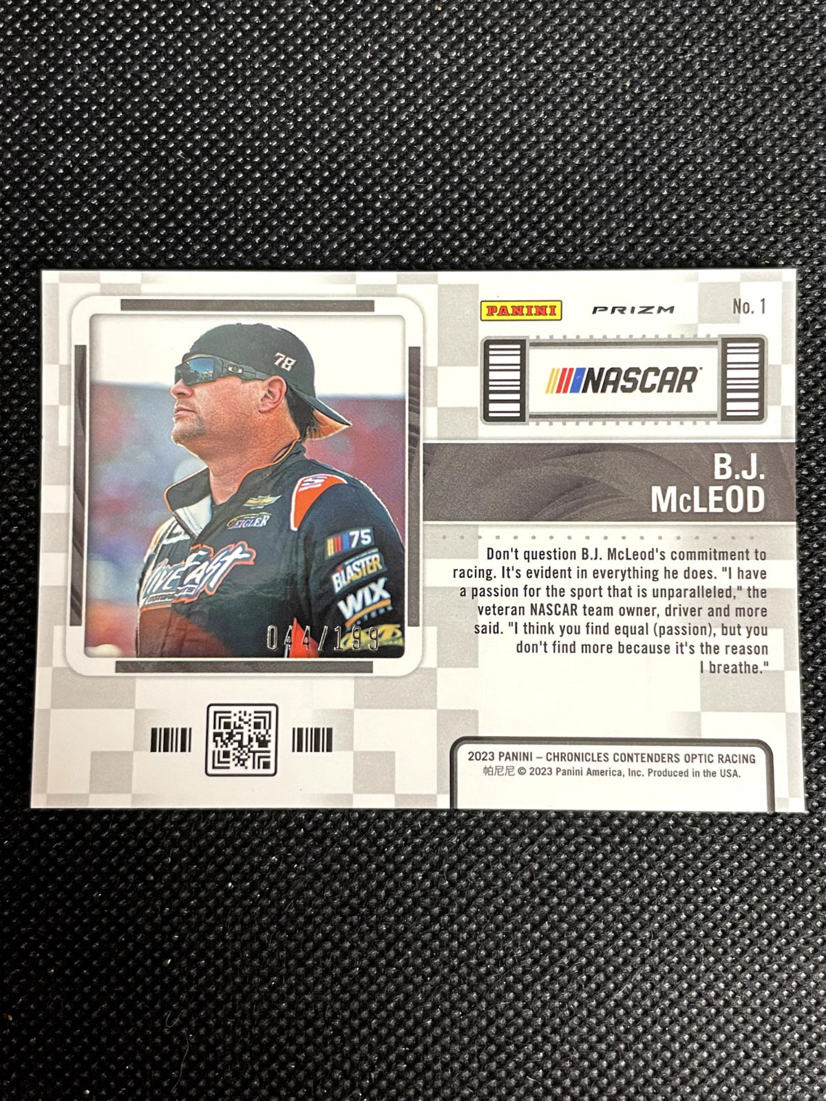 2023 Chronicles Contenders Optic Racing BJ McLeod Blue 044/199