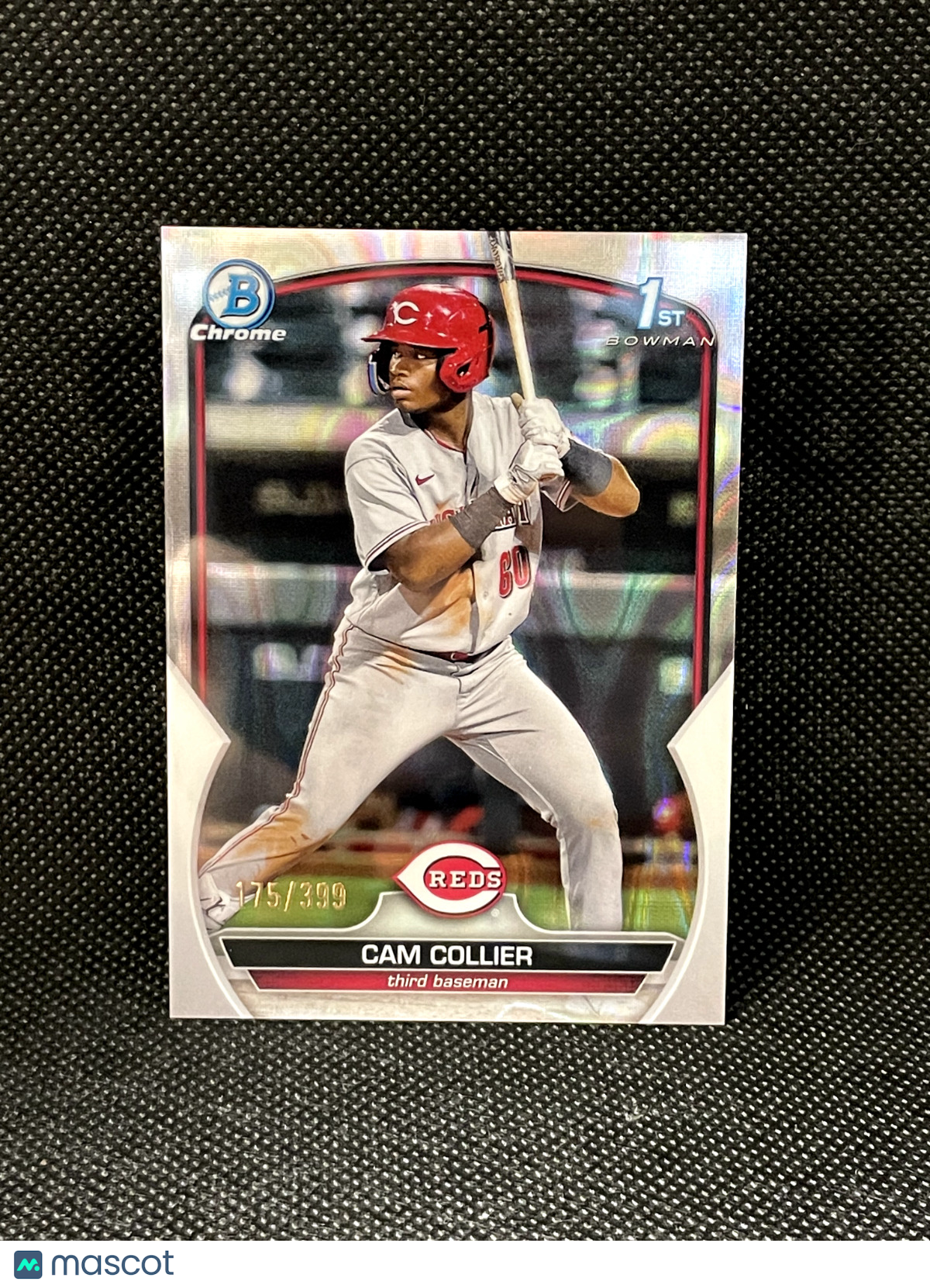Cam Collier 2023 Bowman Chrome Lava Refractor 175/399 Reds 1st Bowman Chrome