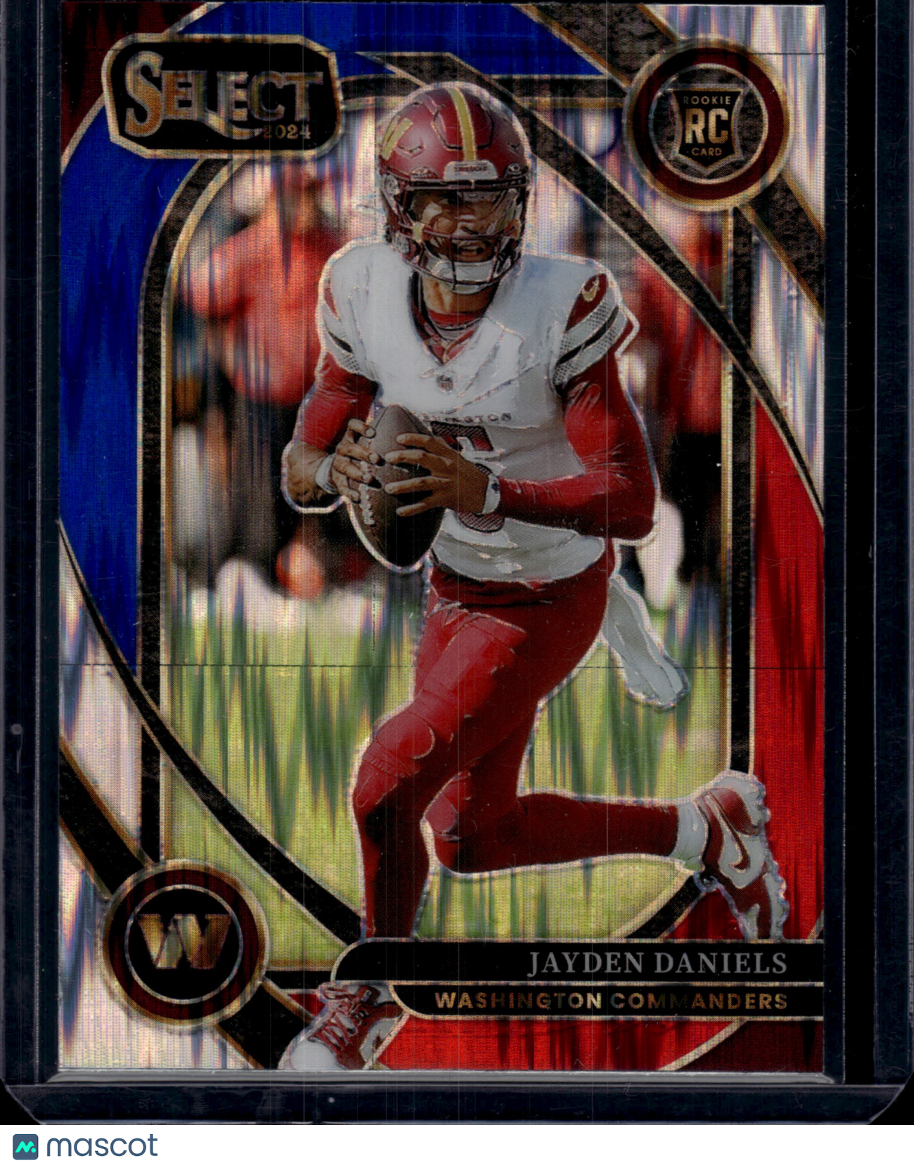 2024 Panini Select Jayden Daniels #217 Red Blue Prizm Shock RC
