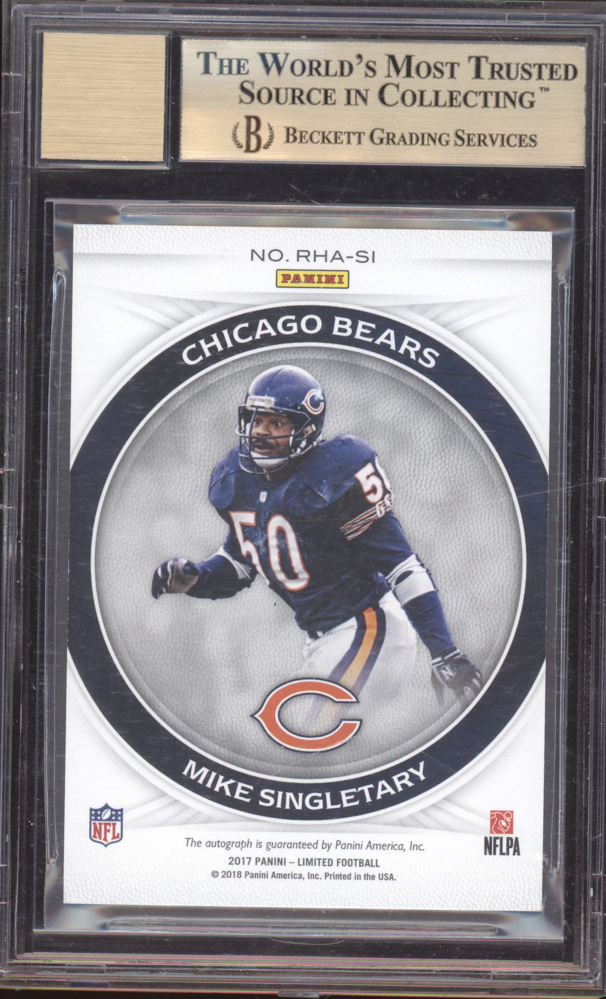 2017 Limited Ring of Honor Emerald Spotlight Mike Singletary 1/3 BGS 9.5 Auto 9