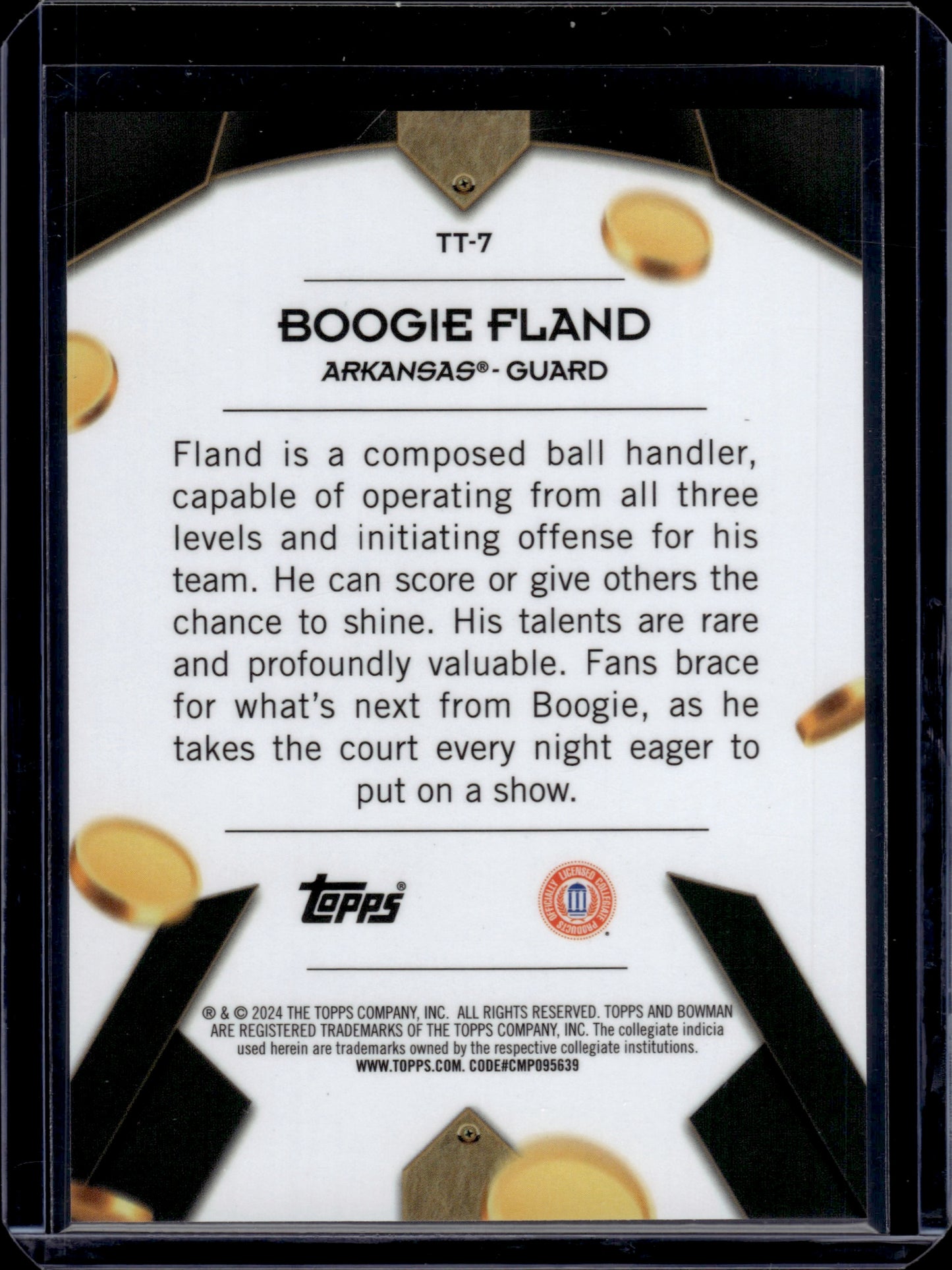 2024 Bowman Chrome U Treasured Talent Boogie Fland #TT-7