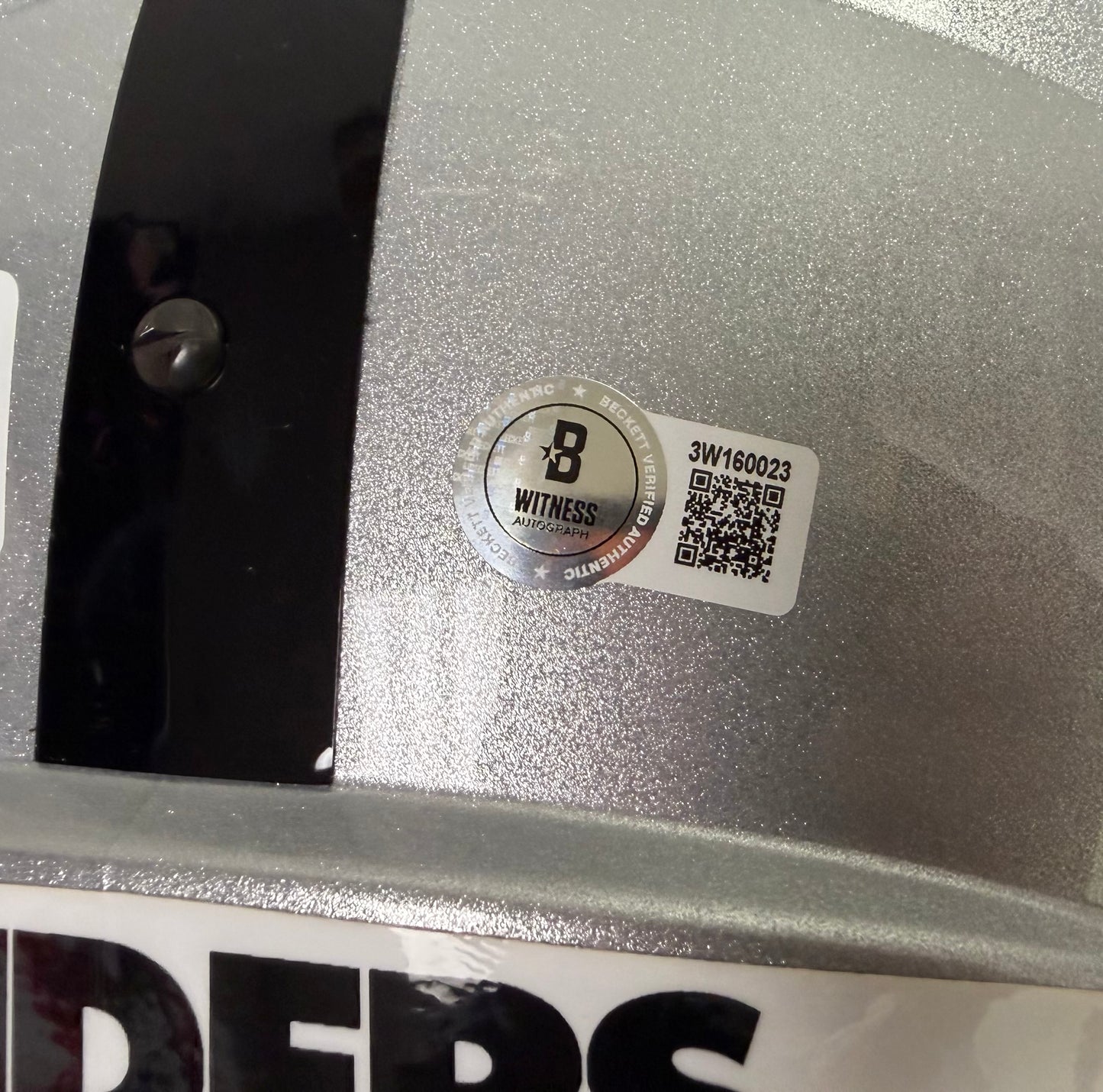 Geno Smith Oakland Raiders Signed Football Helmet (Beckett Authenticated)